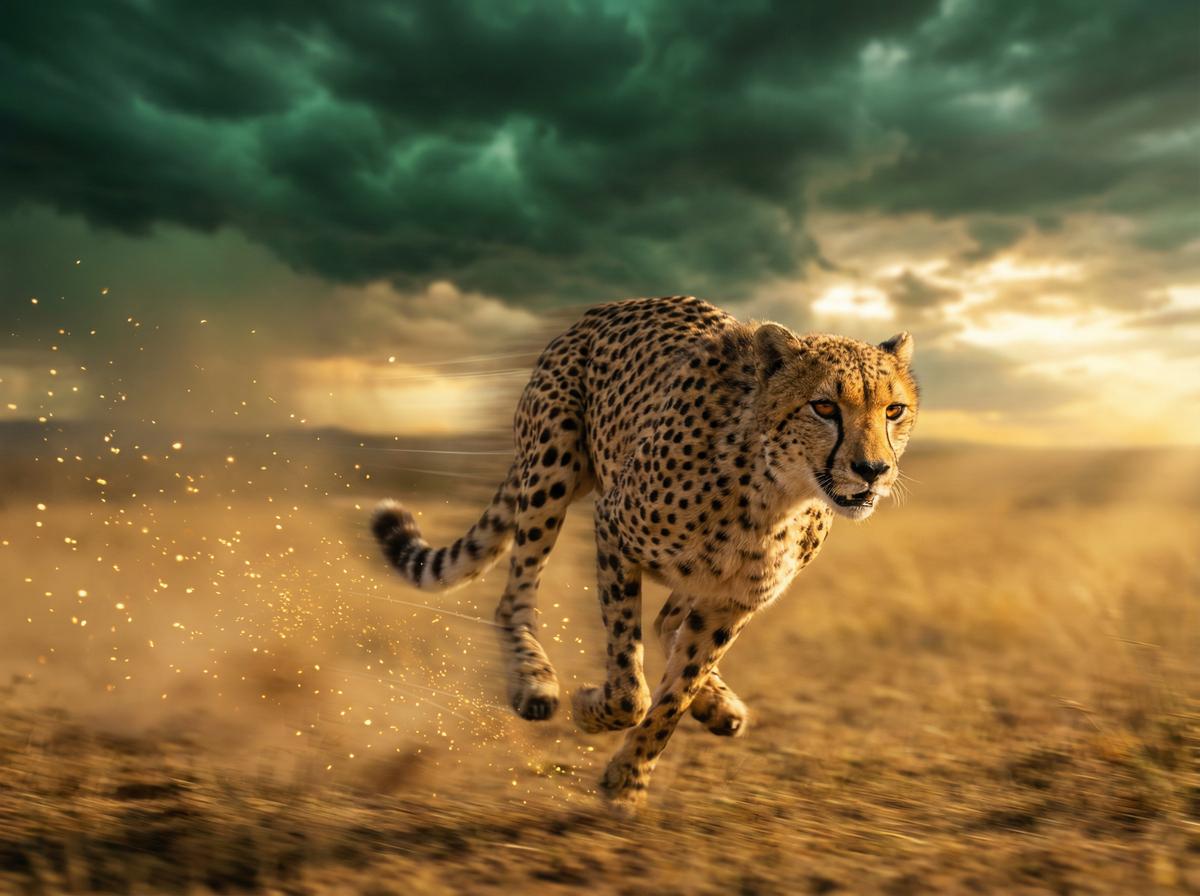 真实偷拍-猎豹百米冲刺视频